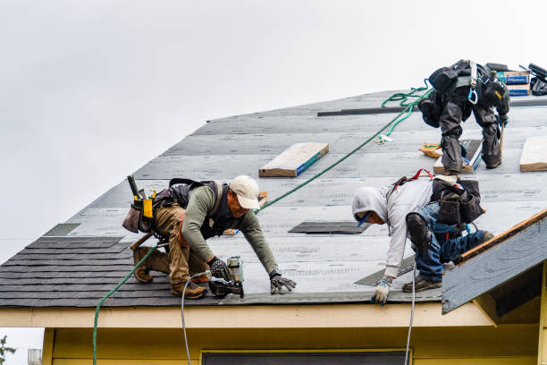 Professional Storm Damage Roof Repair technician working in Sauquoit, NY